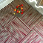 Dark Color Level Loop Carpet Tile Non-Slip Self-Adhesive Indoor Office Carpet Tiles