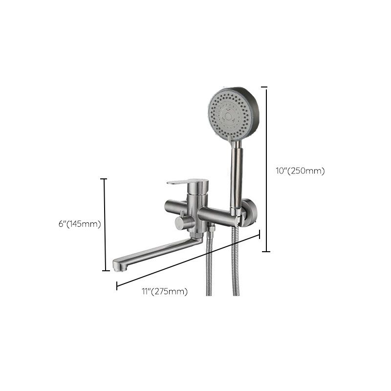 Bathroom Bathtub Faucet Lever Handheld Shower Bathtub Faucet