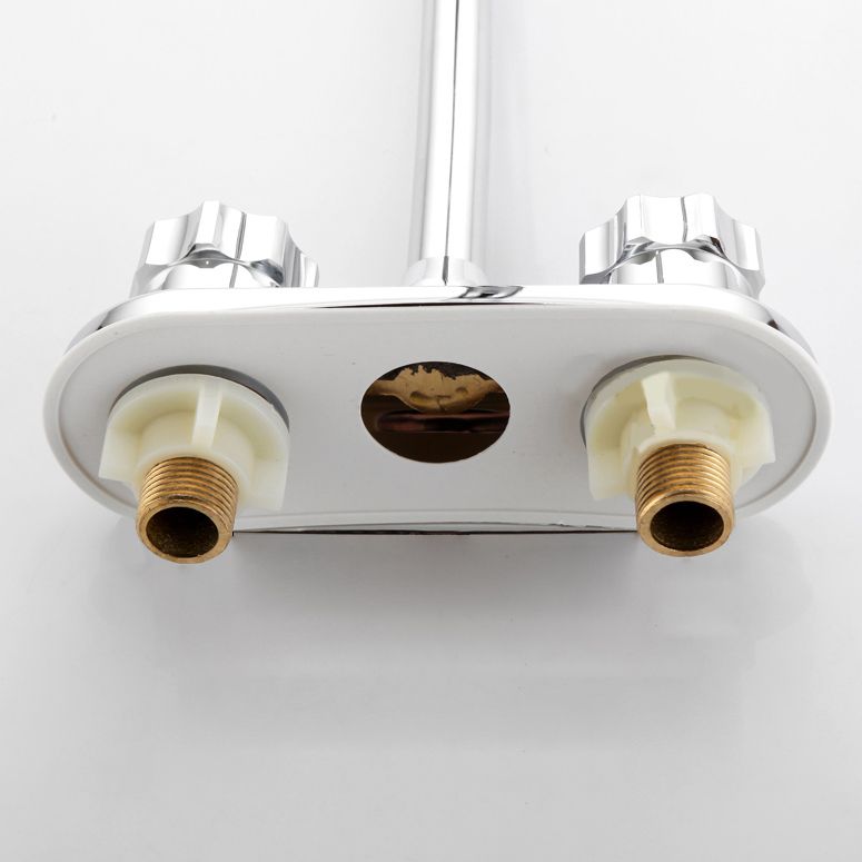 Circular 2-Handle Bathroom Faucet Contemporary Brass Sink Faucet