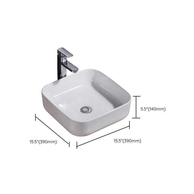 Modern Sink Solid Color Porcelain Sink
