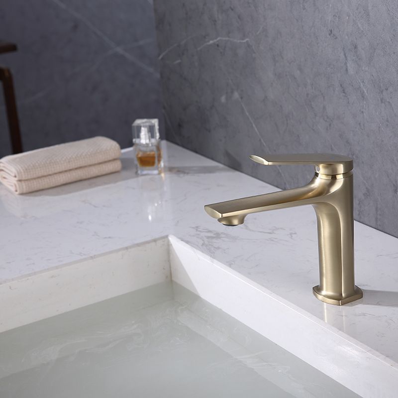 Modern faucet brass lever handles low arc sink bathroom faucet