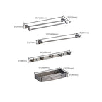Gray traditional bathroom hardware set stainless steel bathroom accessory set