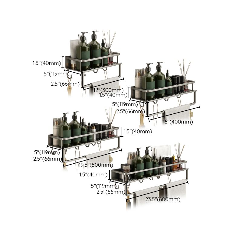Minimalism Matte Metal Bathroom Accessory Set Modern Bathroom Rack