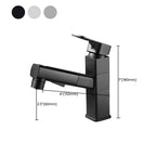 Bathroom faucet with pull-out lever handle Single hole basin mixer