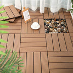 Rectangular constructed tiles water-resistant parquet flooring for balcony