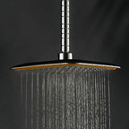 Modern Square Showerhead Combo Chrome Rainfall Showerhead