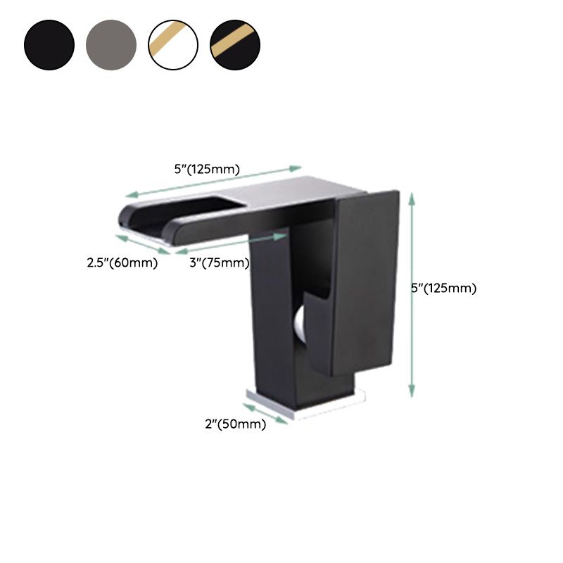 Basin Waterfall Outlet Single Lever Tap with LED Light