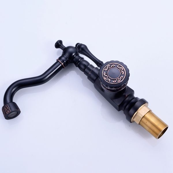 Glam Style Sink Faucet with Swivable Spout and Lever Handle