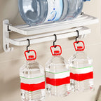 Contemporary Bathroom Hardware Set in White with Bath Shelf/Towel Holder/Paper Holder