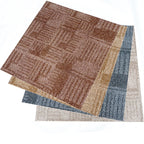 Living Spaces Square Vinyl Flooring Peel and Stick Fabric Look PVC Floor Covering