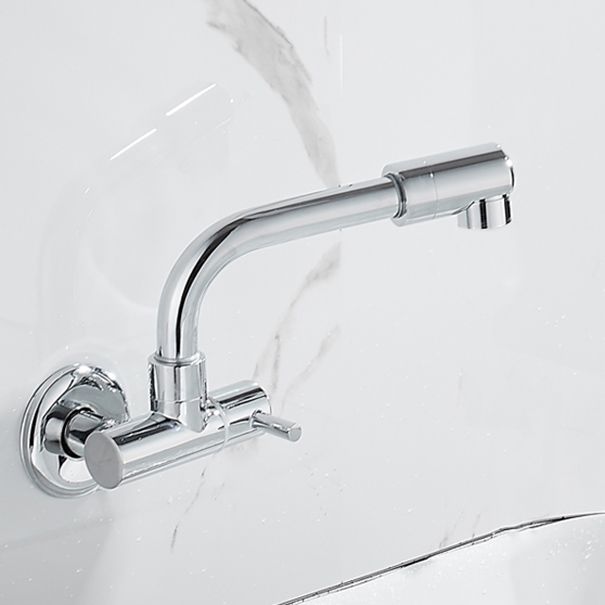 Wall-mounted metal bathtub filler with low arc waterfall bathtub faucet