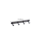 Contemporary bathroom accessory set made of aluminum with towel holder/bath shelf
