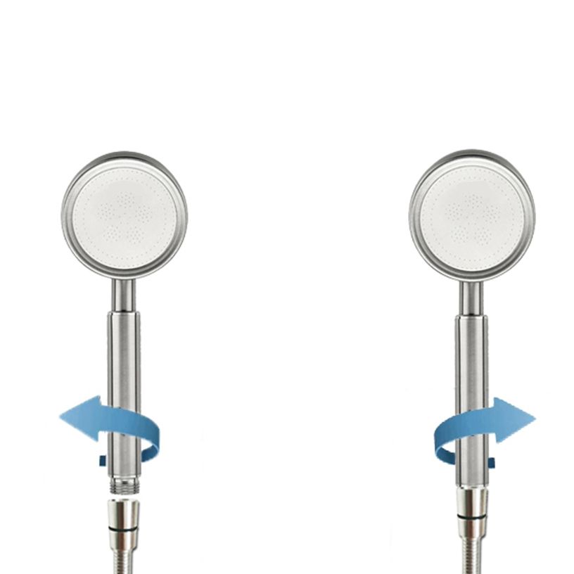 Round Handheld Shower Water Saving Showerhead Made of Stainless Steel