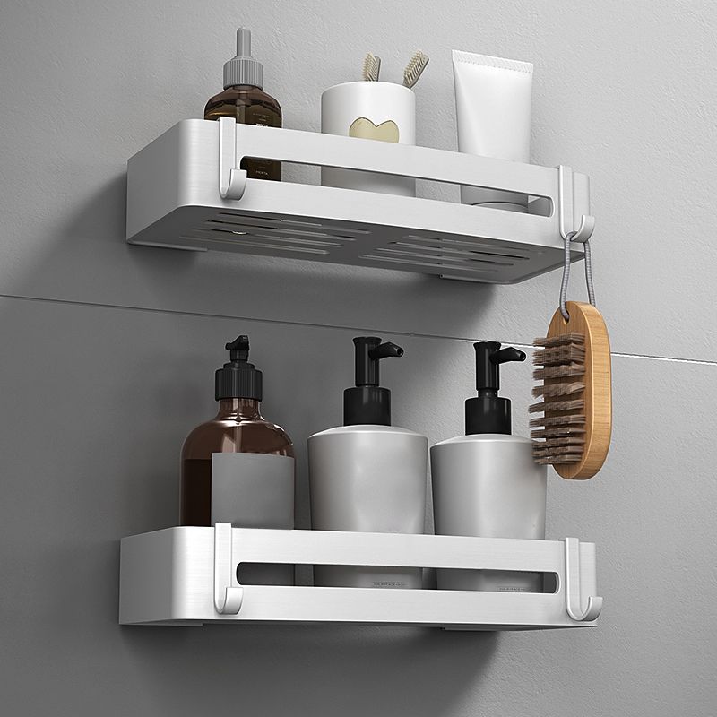 Silver Bathroom Accessory Set Modern Anti-Rust 1/2/3 -piece Bath Shelf