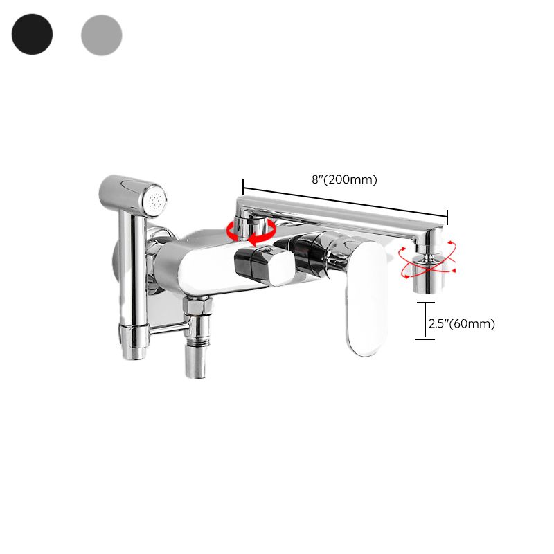Metal Bathtub Faucet Trim Contemporary Lever Handle Bathtub Faucet Trim