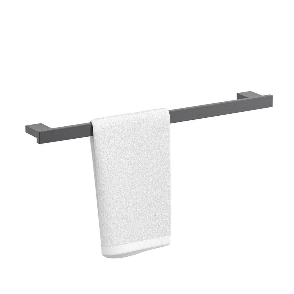 Gray contemporary bathroom accessory set Brushed gray bath shelf/toilet paper holder/towel bar