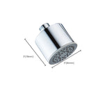 Round shower head made of stainless steel in silver wall-mounted shower head