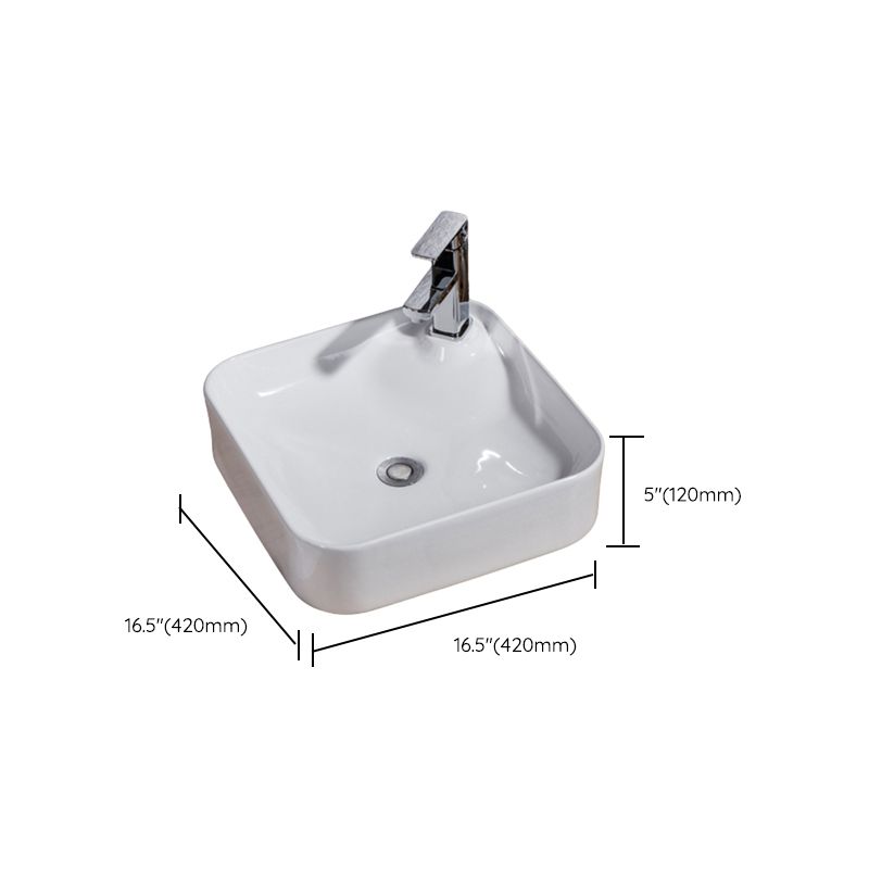 Modern Sink Solid Color Porcelain Sink