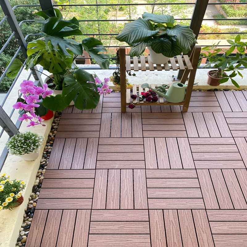 Composite deck tiles Connectable waterproof floor tiles