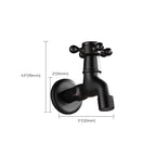 Wide Bathroom Sink Faucet Wall-Mounted Cross Handle Faucet