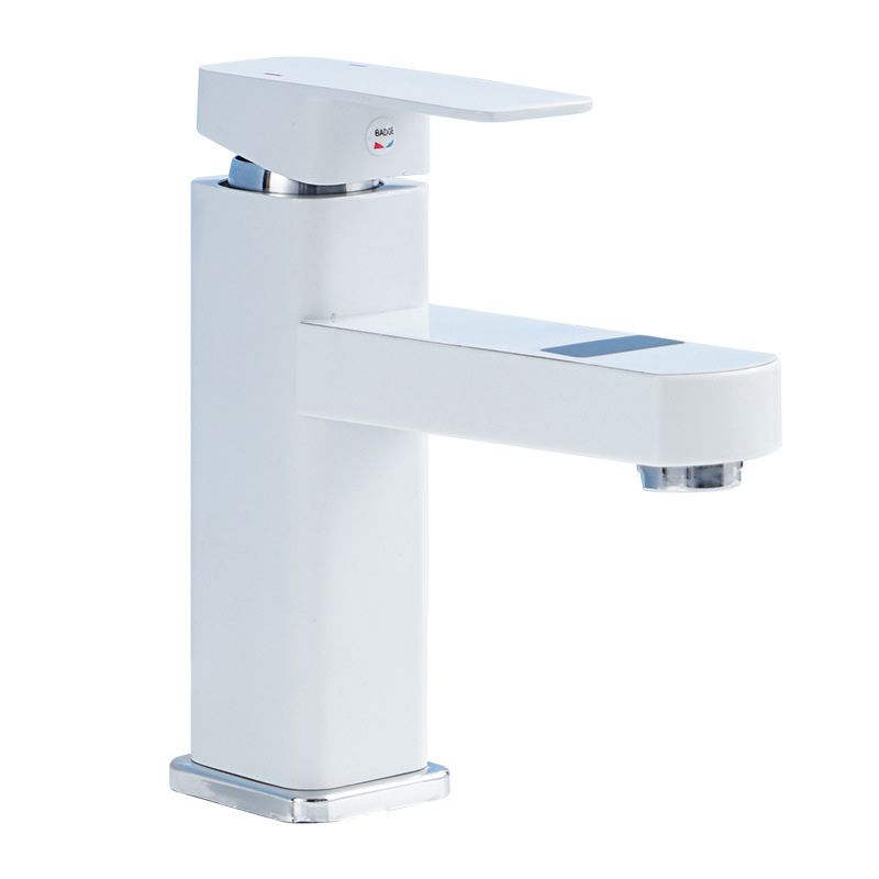 Contemporary sink faucet Digital display Monochrome Low arch basin Bathroom sink