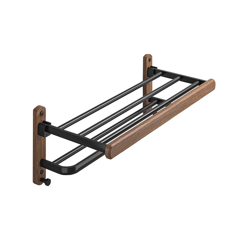 Metal and wood bathroom accessories as a single piece or as a set without drilling