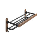 Metal and wood bathroom accessories as a single piece or as a set without drilling