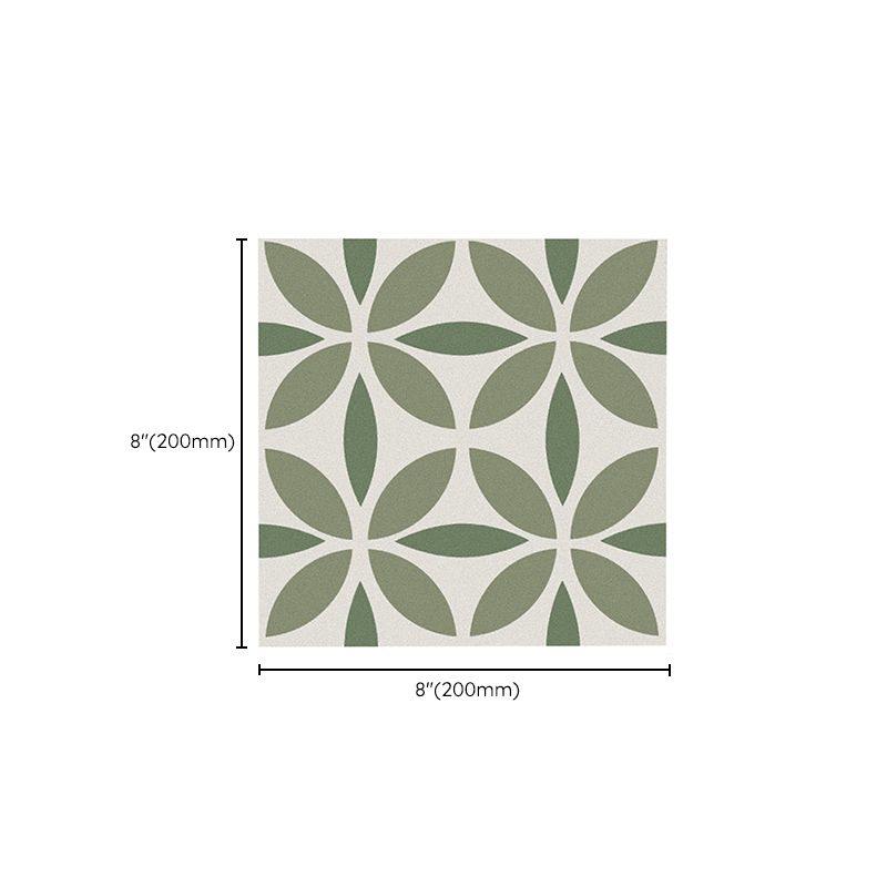 Indoor Vinyl Tiles Flower Pattern Peel and Stick Waterproof Square Vinyl Tile