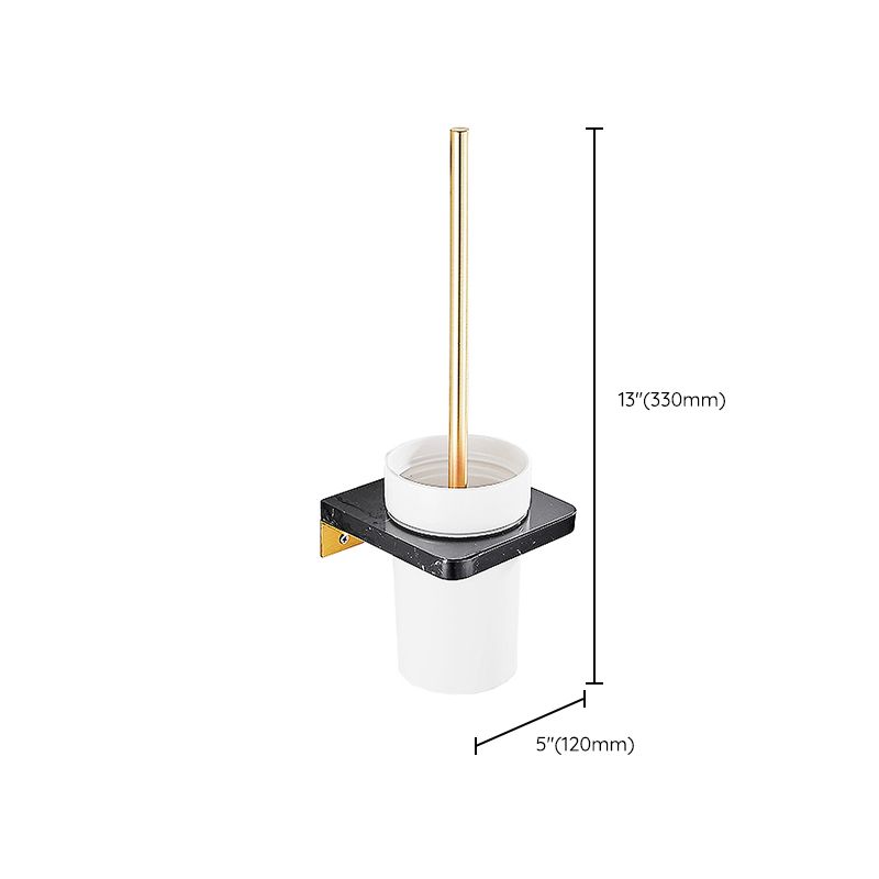 Metal and Marble Bathroom Minimalist Accessory as a Single Piece or in a Set in Gold