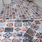 Modern vinyl floor planks for peeling and sticking Geometrically printed PVC flooring