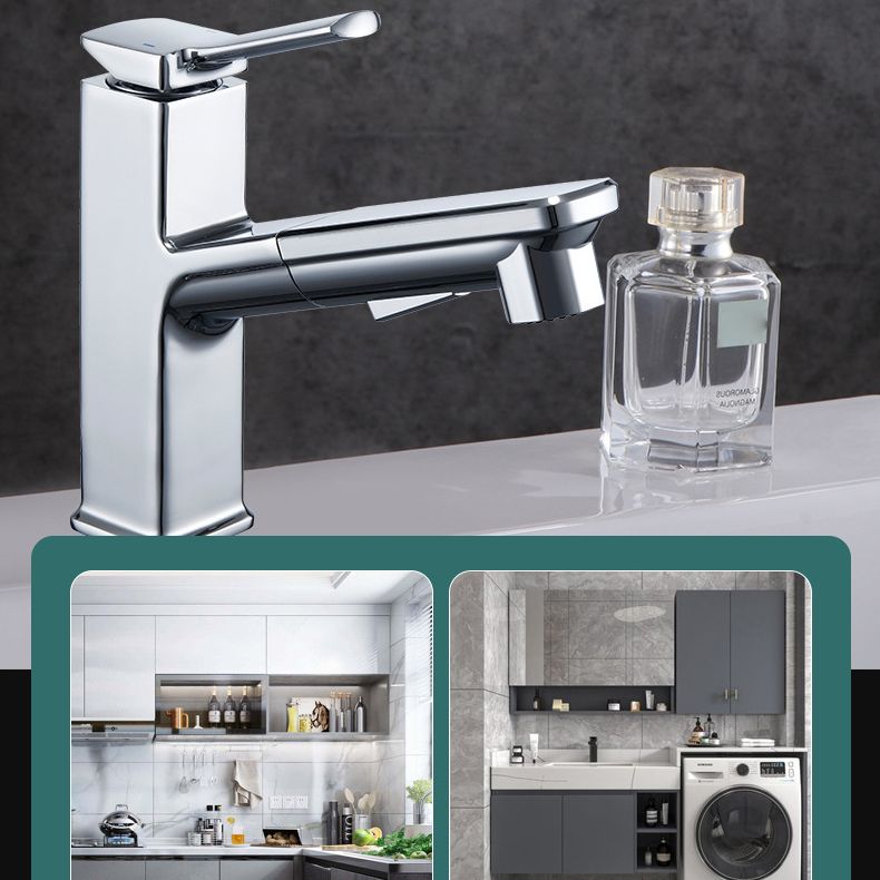 Modern Vessel Faucet Copper Solid Color Single Handle Vessel Faucet
