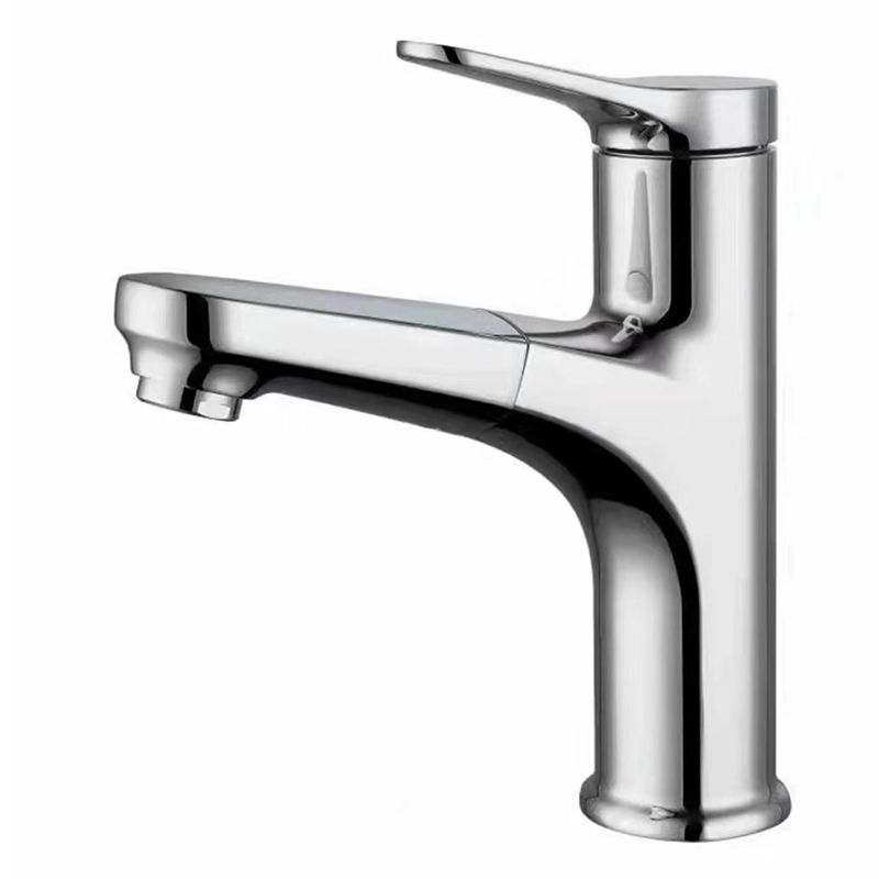 Modern Style Extendable Ship Faucet Copper Single Handle Sink Faucet for the Bathroom