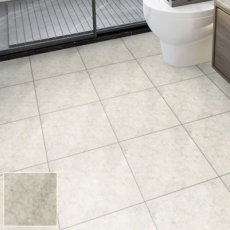Square Bathroom PVC Flooring 12" x 12" x 0.07 mm Peel and Stick Vinyl Flooring
