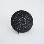 Round Fest Shower Head Matte Black 5 Spray Patterns Wall Mounted Shower Head