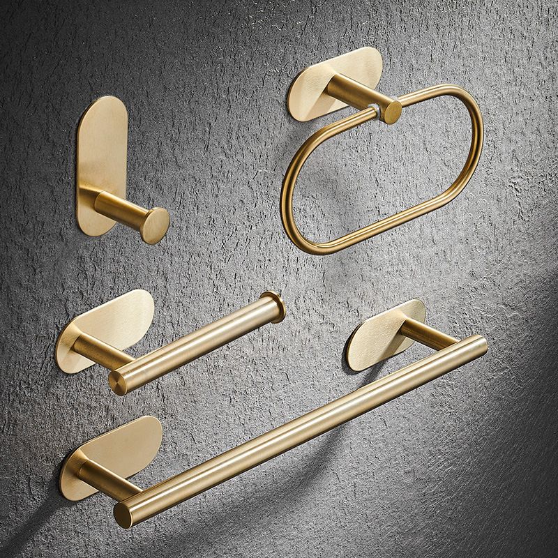 Modern Simple Metal Bathroom Accessories as Individual Piece or in Set in Gold