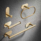 Modern Simple Metal Bathroom Accessories as Individual Piece or in Set in Gold
