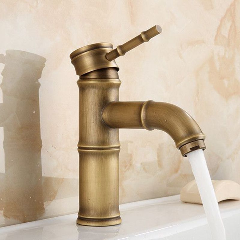 Country house vessel water tap brass lever handles waterfall outlet sink faucet