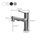 Contemporary Single Color Faucet Low Arc Centerset Sink Faucet for Bathroom