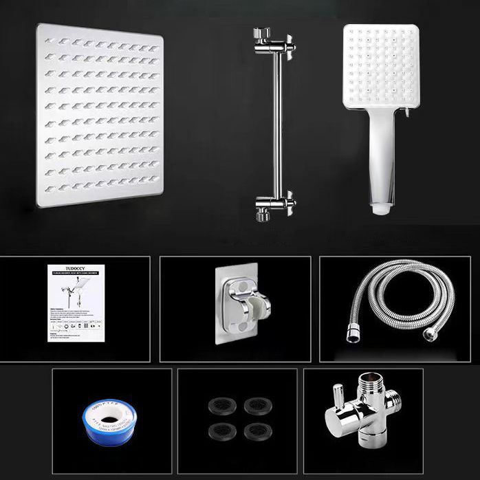 Classic Dual Shower Head Water-efficient Square Metal Dual Shower Head