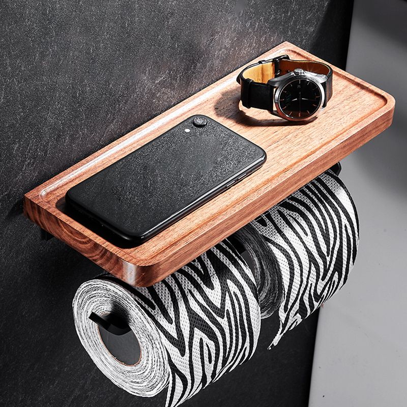 7-piece bathroom accessory set wood and metal bathroom accessory hardware set