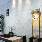 Contemporary Wall Panels Self-Adhesive Waterproof Cartoon 3D Print Wall Covering