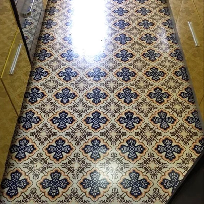 Peel & Stick Vinyl Floor Multicolored Style Vinyl Floor with Matt Gloss