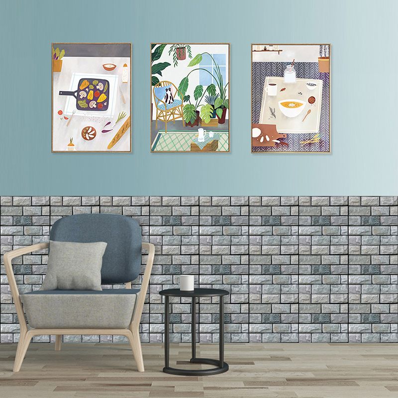 Plastic Peel & Stick Subway Tile 3D Subway Tile with Slip-Resistant Surface