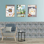 Plastic Peel & Stick Subway Tile 3D Subway Tile with Slip-Resistant Surface