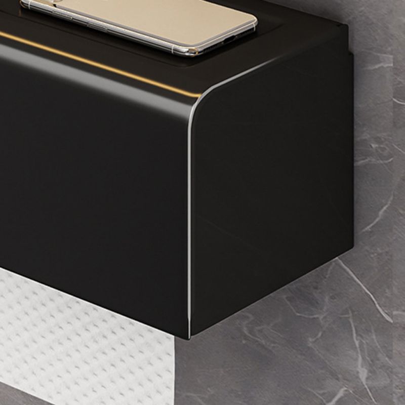 Matt Black 2-piece modern bathroom accessories as a single item or as a set with bath shelf