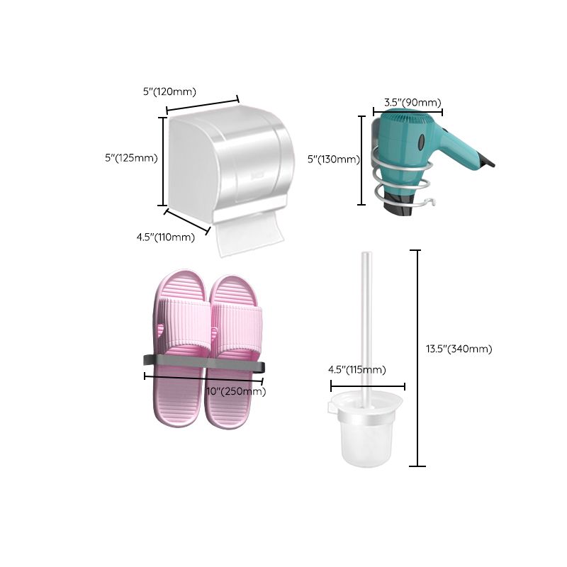 Modern Bathroom Accessories Hardware Set White Metal Bathroom Accessories Kit