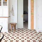 Indoor Vinyl Flooring Floral Pattern Peel and Stick Waterproof Square Vinyl Floor