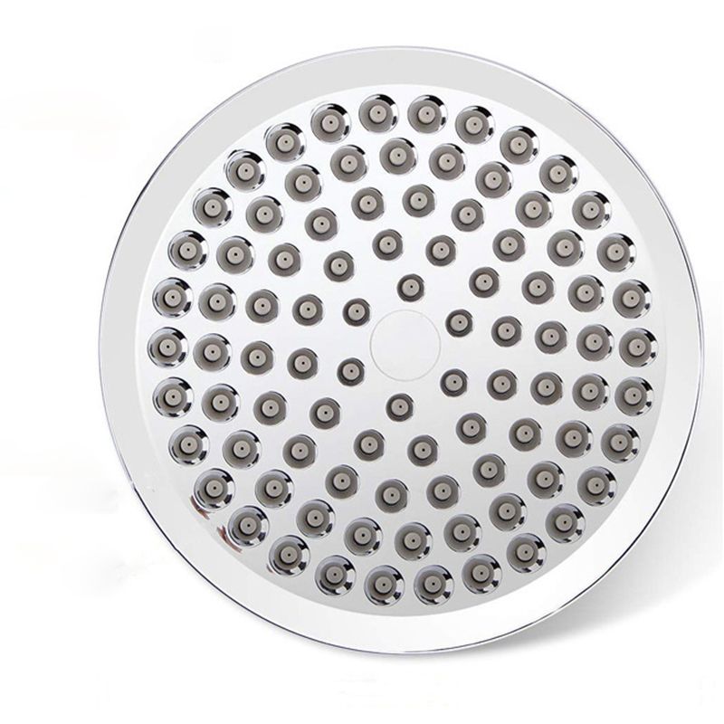 Silver Dual Showerhead with Hose Modern Style Wall Mounted Showerhead