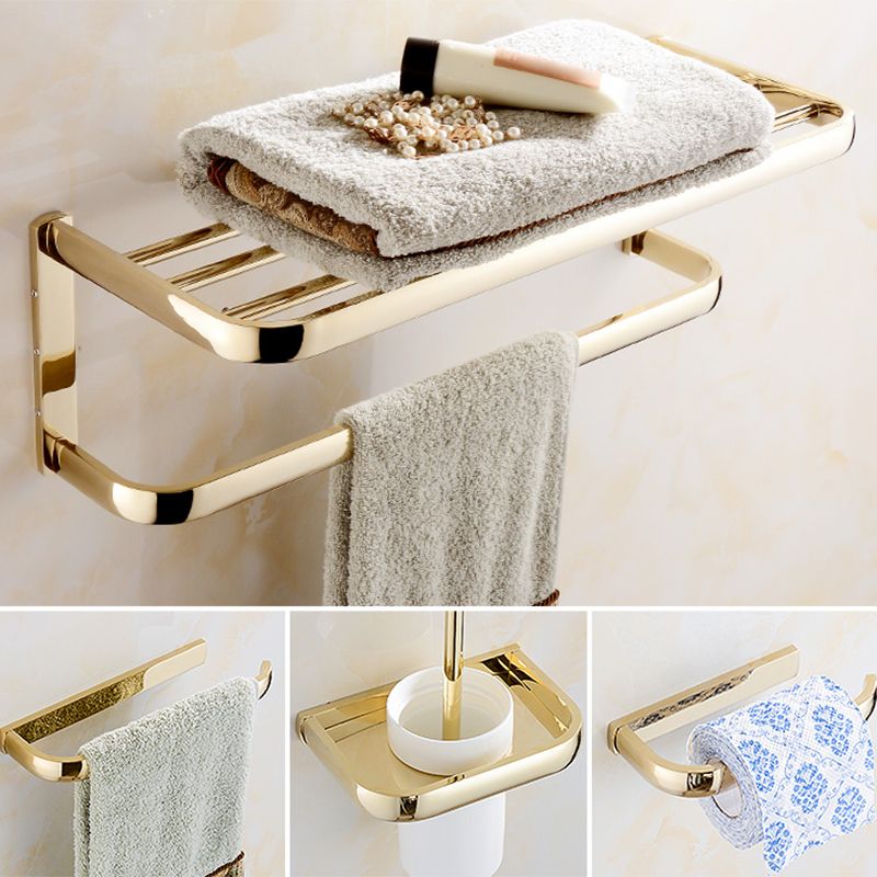 Chrome/Gold Bathroom Accessories Set Modern Metal Bathroom Hardware Set