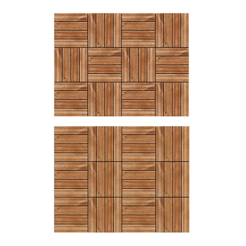 Pine Floor Tile Water Resistant Click-Lock Traditional Wood Floor for Living Room